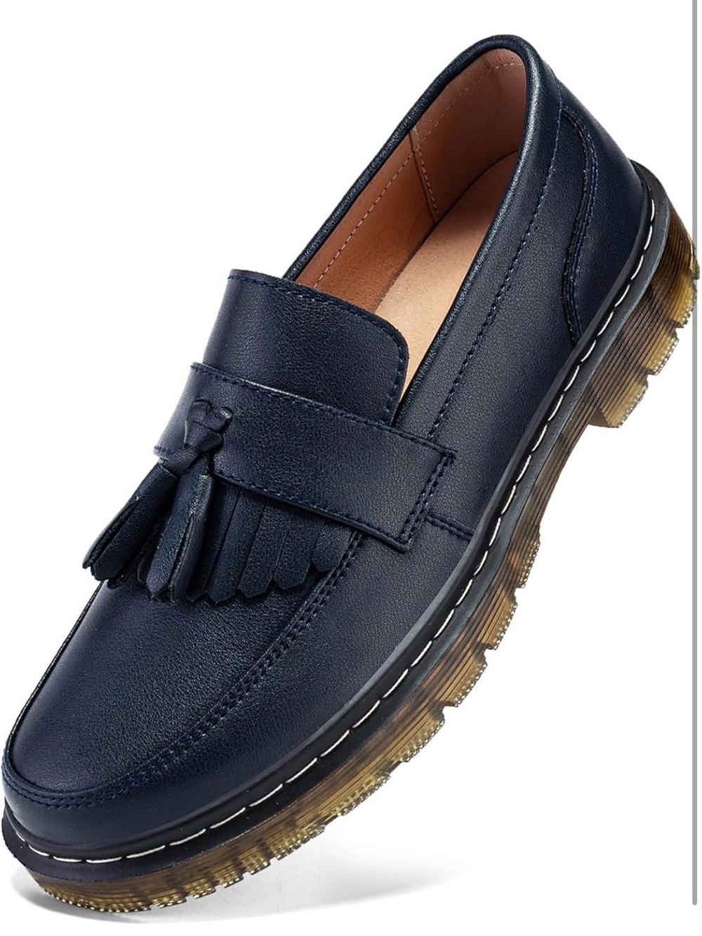 NWOT, Women’s Navy Tassel Loafers - Classic Slip-On Dress Shoe, size 6